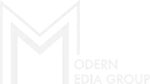 White logo Modern Media Group