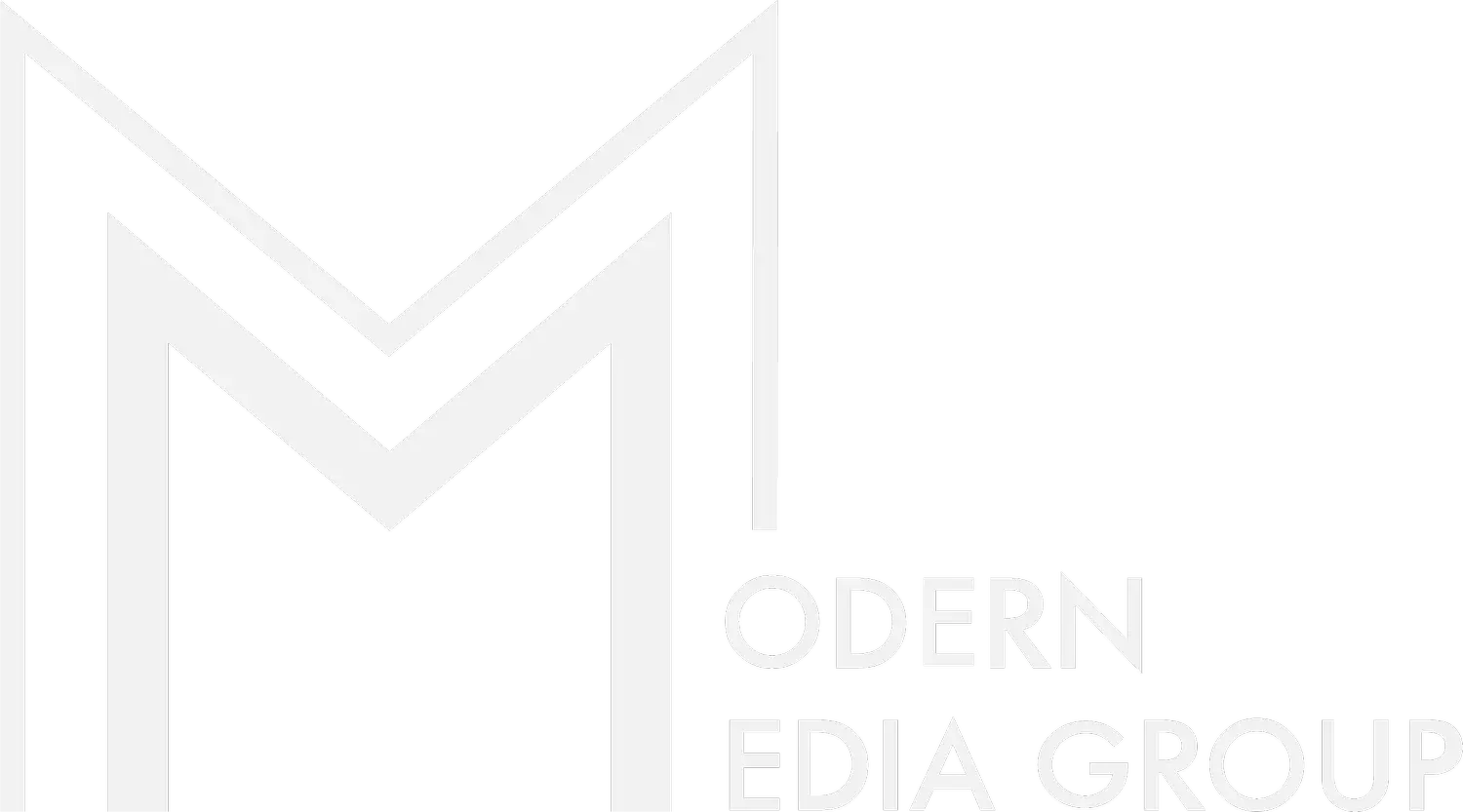 White logo Modern Media Group
